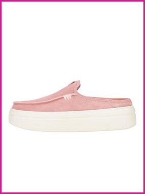 Suede Platform Mule Slip On Shoe with Memory Foam Cushioning